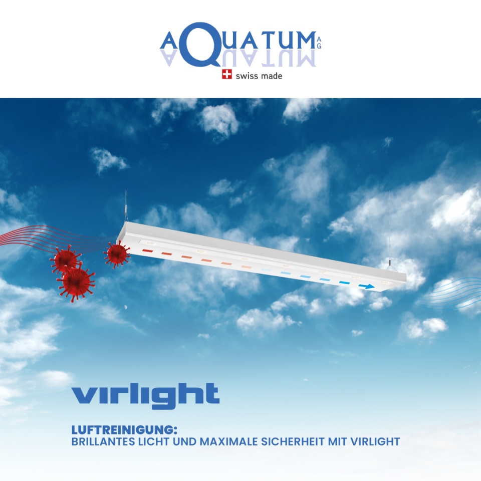 Sicherheit, die von der Decke schwebt: Saubere Luft & brillantes Licht mit Virlight! - Stell Dir vor, Deine Büroleuchte könnte mehr als nur Licht spenden. Die Virlight ist die revolutionäre Kombination aus moderner Design-Pendelleuchte und hochwirksamem Luftreiniger.