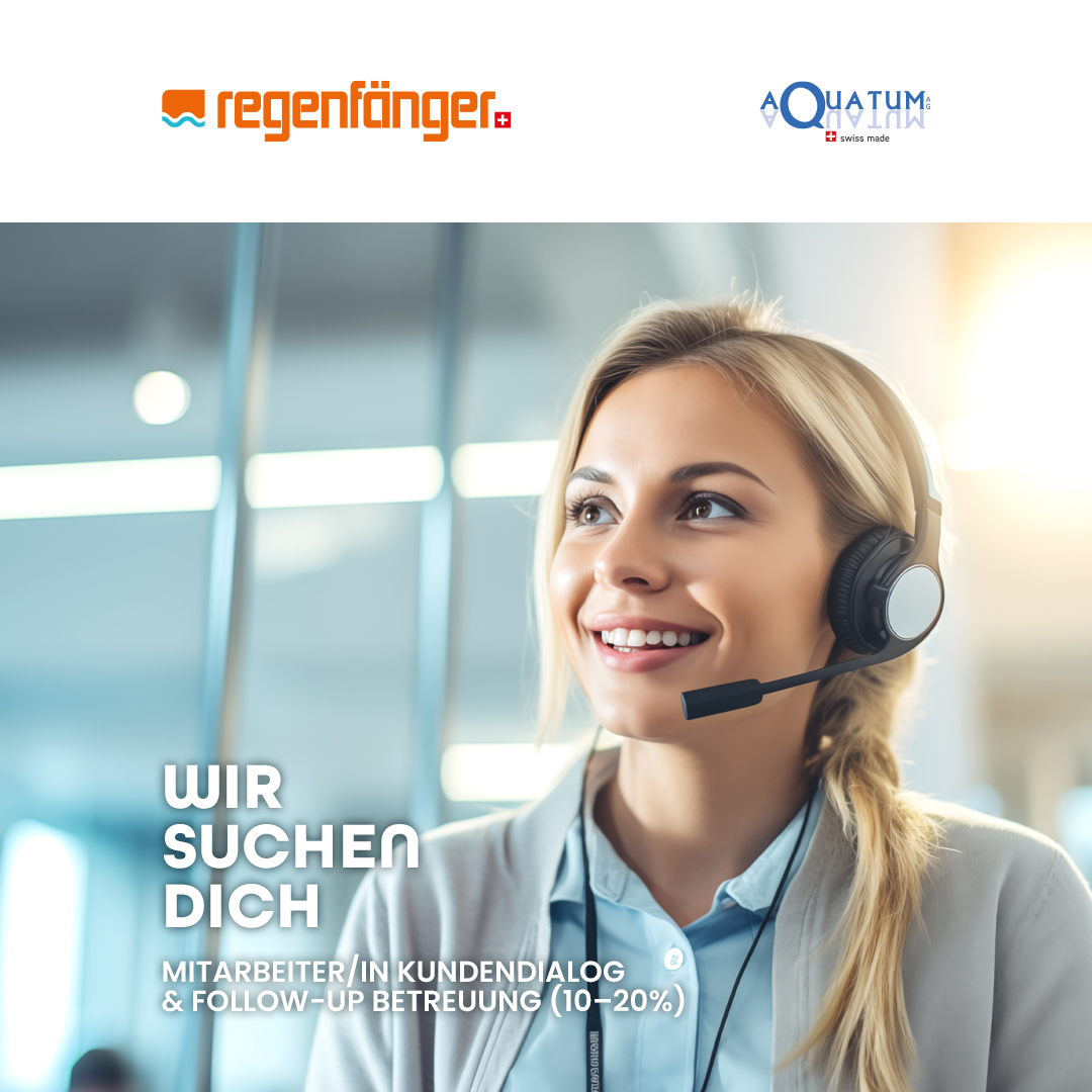 Wir suchen Dich! Mitarbeiter/in Kundendialog & Follow-up Betreuung (10–20%) - Suchst Du einen flexiblen Nebenverdienst und arbeitest gerne im 100 % Homeoffice? Wir von regenfänger.ch suchen per sofort oder nach Vereinbarung eine kommunikative, zuverlässige Persönlichkeit zur Verstärkung unseres Teams. 